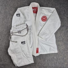 UFC GYM Gi Set Size A1 White Premium Edition Brazilian Jiu Jitsu BJJ Jacket Pant