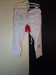 Gracie Barra Equipe Storm White Jiu-Jitsu Gi Pants Only Uniform Size A0 Karate