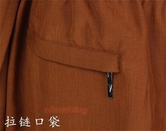STOCK Buddhist Shaolin Monk Robe Full Set Linen Kung Fu Suit Meditation Uniforms