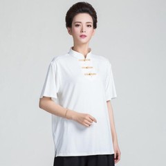 Milk Silk Martial Arts Tai Chi Shirts Blouses T-shirt Kung Fu Wushu Uniform Tops