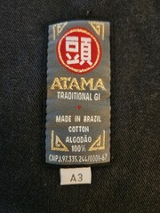 Vintage Early 2000s Atama Gi Kimono Pants -Black- A3 -Made In Brazil -Kanji Tag