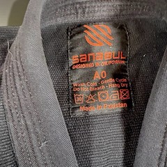 Sanabul Kids BJJ Gi A0 Black Red Marcelo Mafra Patch Brazilian Jiu Jitsu Uniform