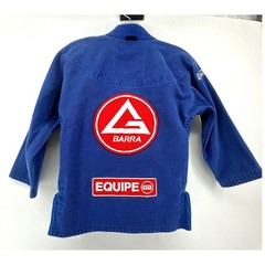 Gracie Barra Equipe GB Jiu-Jitsu Gi Kimono Jacket Blue Kids Size A4 Martial Arts