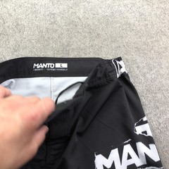 Manto Jiu Jitsu Set Mens XL Black Long Sleeve Rashguard Shorts Grappling MMA