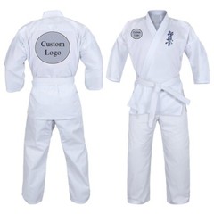 Sport Uniform Kyokushinkai Karate Custom Logo White – Kids & Adult Sizes