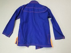 HAWK Brazilian GI Youth K2 Martial Arts Jacket Top Only Blue Jiu Jitsu