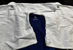 3 Sanabul Size A0 Model Zero Jiu Jitsu BJJ Gi Jacket Tops (White/Blue)
