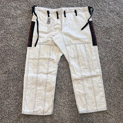 VIKING GEAR MMA BJJ Gi Pants White Black Stitch Jiu Jitsu Martial Arts Size A1