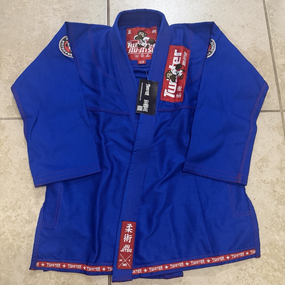 Blue Twister Kids Jiu Jitsu Gi Ultra Light Youth Size C3
