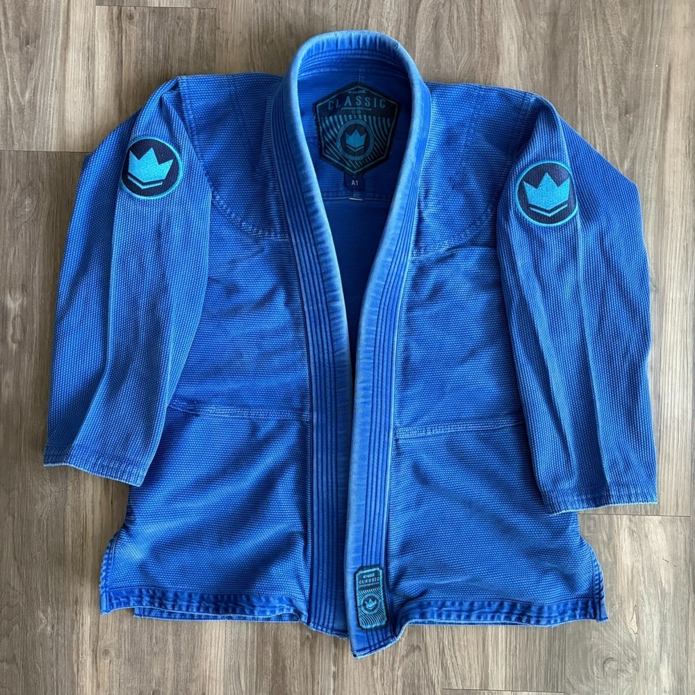 Kingz Brazilian Jiu Jitsu BJJ MMA Gi Size A1 Classic Blue Top Shirt Uniform