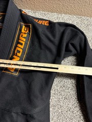 Edure Sport BJJ Gi Jiu Jitsu Uniform Set Mens A3/XL Black Martial Arts Fightwear