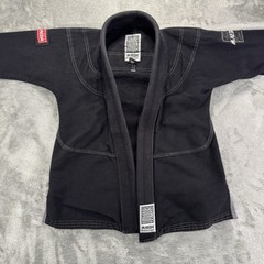 Maeda Jiujitsu Gi Top Kids Black Size M2 BJJ Grappling Nogi MMA Gym 100% Cotton