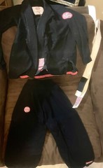 Maeda Red Label 3.0 Jiu Jitsu Gi Black M2 Child Kid Karate Uniform