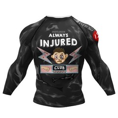 Always Injured Theme BJJ Rashguard for Jiu Jitsu MMA Jiu-Jitsu No Gi Rash Guard
