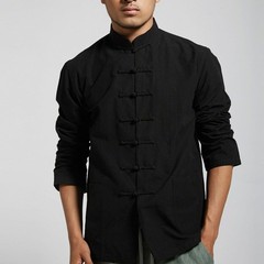 Men Traditional Chinese Tang Suit Coat Jacket Kungfu Wingchun Uniform Outlit Hot