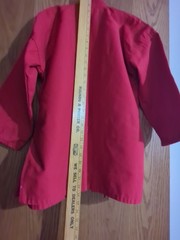 Century Karate Uniform Student Gi Jacket Kids 3 Red Open Front Black Pants Belt
