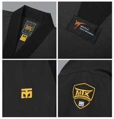 Mooto Uniform Gi Dobok V TaeKwonDo TKD Training Competition KTA WT Logo Black