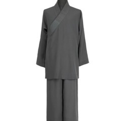 Buddhist Shaolin Monk Robe Full Set Linen Kung Fu Suit Meditation Uniforms