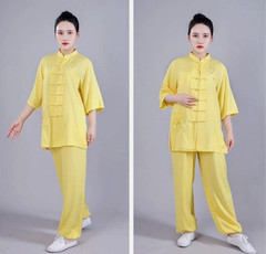 Summer Women Cotton Tai Chi Uniform Kung Fu Suit Martial Arts Wing Chun Clothes