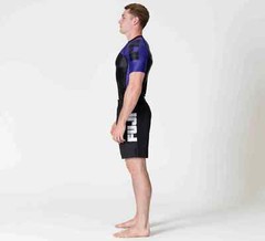 Fuji Sports IBJJF Ranked BJJ Jiu Jitsu Short Sleeve SS Rashguard – Purple