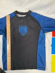 Jiu-Jitsu Gi Uniform Rash Guard Blue/Black Youth Large Made in USA