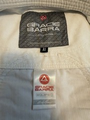 Gracie Barra Equipe TrainLite Jiu-Jitsu Gi A1 White Adult Unisex (used once)