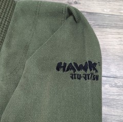 HAWK BJJ Gi Jacket Olive Green Pearl Weave Brazilian Jiu Jitsu Training Uniform