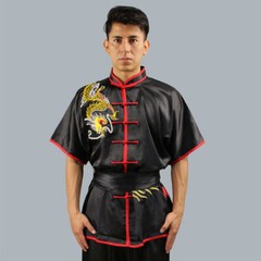 Silk Kung Fu Tai Chi Uniform Martial Arts Changquan Suit Dragon Embroidery Hot