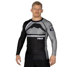 Fuji Mount MMA BJJ Jiu-Jitsu LongSleeve Long Sleeve LS Rashguard – Grey