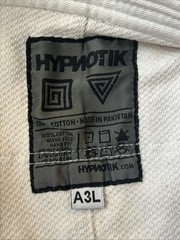 HYPNOTIK Gi Mens Size A3L White Kimono Jiu Jitsu Uniform Top MMA Heavy Cotton
