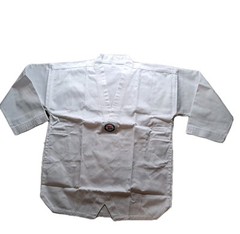 TAEKWONDO APPROVED GI WHITE UNIFORM KIDS-ADULT SIZE 3/170 WITH BELT SIZE 260cm
