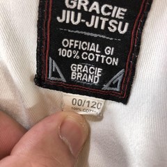 Gracie Jiu-Jitsu Kids Gi Pants 00/120 White 100% Cotton Official Gi Youth BJJ