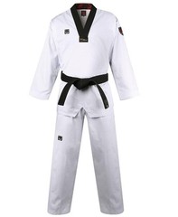 MOOTO BS 5 WT Taekwondo Standard Uniform Black Neck | Adult & Kids TKD Dobok