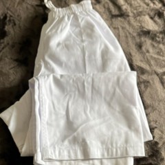 White Martial Arts Uniform Gi Set Karate Tae Kwon Do kid Unisex Size 1