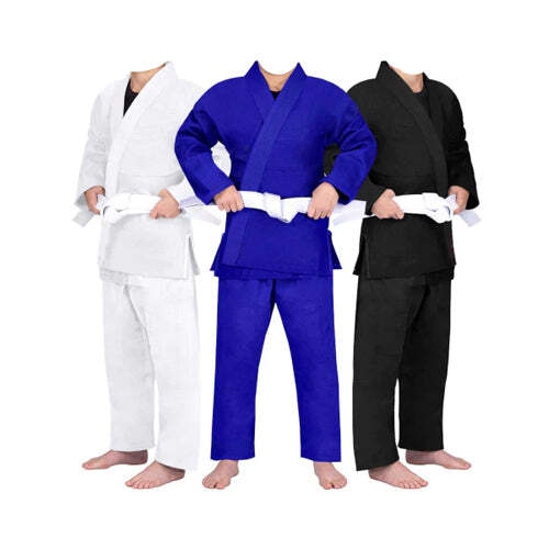 Kids Bjj Gi Black, Blue & White