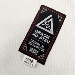 Gracie Jacket Mens Jiu-Jitsu BJJ Gi 5/180 White Official Kimono Top w/Pants Belt