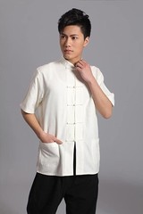 Tai Chi Clothing Wing Chun Kung Fu Clothes Short Sleeves Tang Shirt