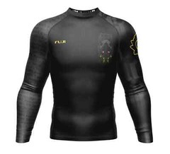 Fuji Oni Legend Flex Lite Mens MMA BJJ Jiu Jitsu LongSleeve LS Rashguard – Black