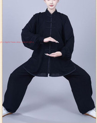 Unisex Kung Fu Tai Chi Suit Cotton Linen Shirt+Pants Wushu Martial art Uniforms
