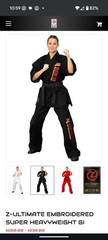 Z Ultimate Heavy Weight GI Martial Arts Uniform W/ Embroidered Emblem & Patches