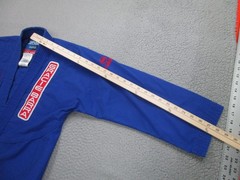 Gracie Jiu-Jitsu Gi Jacket Boys y6 Blue Gracie Barra BJJ Training Top Gi XS