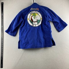 Hayabusa BJJ Gi Youth Blue Jiu Jitsu Yuushi Thick Heavy Duty Thread Jacket