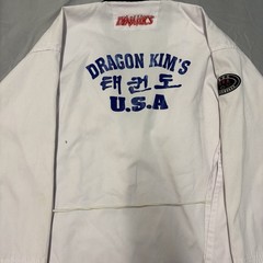Dynamics Mens 4 White Taekwondo Karate V-Neck Martial Arts Dobok Top USA Olympic