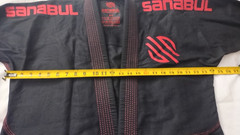 Sanabul Essentials V.2 Ultra Light BJJ Jiu Jitsu Gi Jacket, Size A1, Black / Red