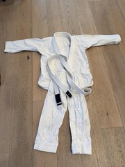 AOJ M4 Kids Unisex White Judo Gi Uniform Set w/ Belt, Model M4, Size M4