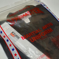 Tiger Claw Sparmaster Martial Arts Uniform Black Kids Size 0/130 White Belt Incl