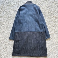 SCISSORMAN Kurashiki Denim Judo Uniform-Style Long Coat With Engraved Buttons