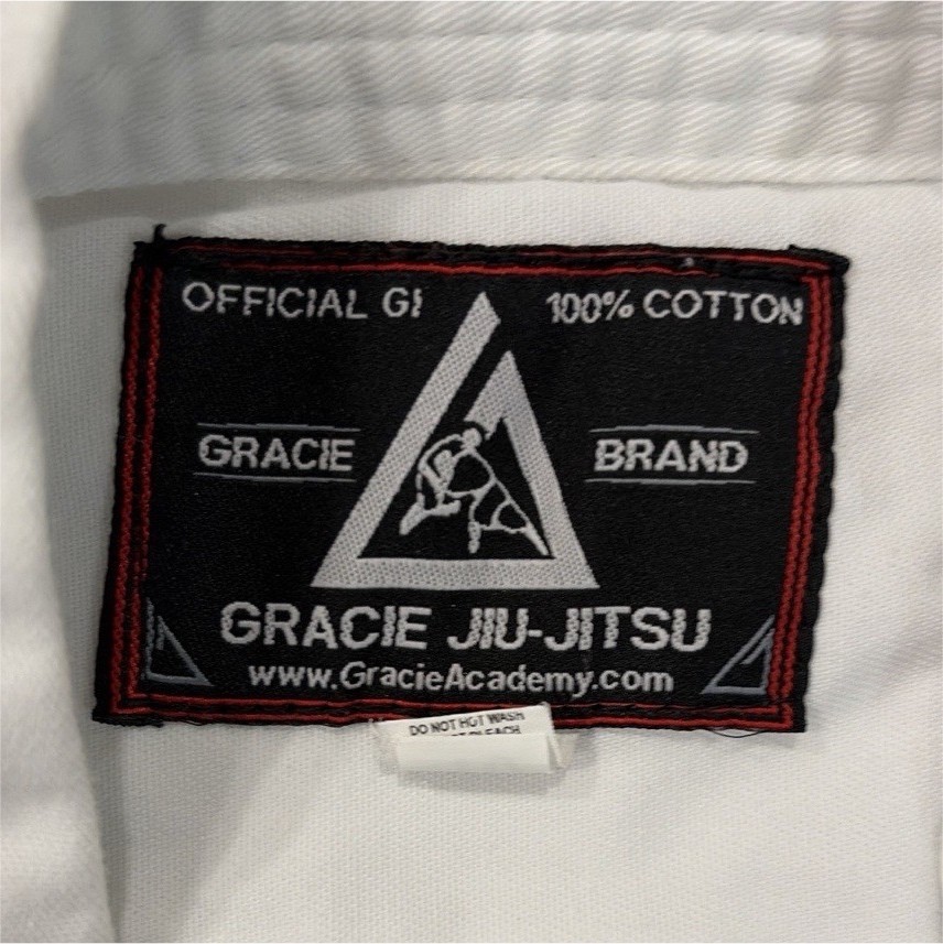 Gracie Jiu-Jitsu Official Gi 100% Cotton White 1/140 Jiu-Jitsu Uniform w/ Belt