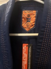 Sanabul K1 Kids Jacket Navy Blue Orange Trim Brazilian Jiu Jitsu Martial