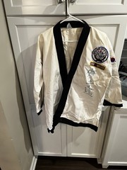 Tang Soo Do Karate Martial Arts Uniform Jacket White with Black Trim master
